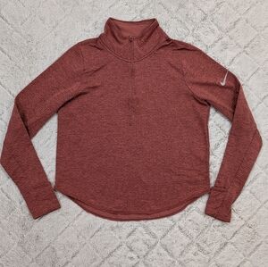 Nike Jacket Women's S Pink Cedar Sphere Element ¼ Zip Pullover Running Warm